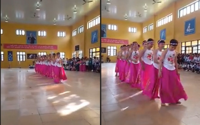 Con gái đâu hết rồi - 'Bơi' vào mà xem nam sinh 'trường người ta' múa 'Bánh trôi nước' dẻo quẹo đẹp như vũ công chuyên nghiệp kìa! Ảnh 2