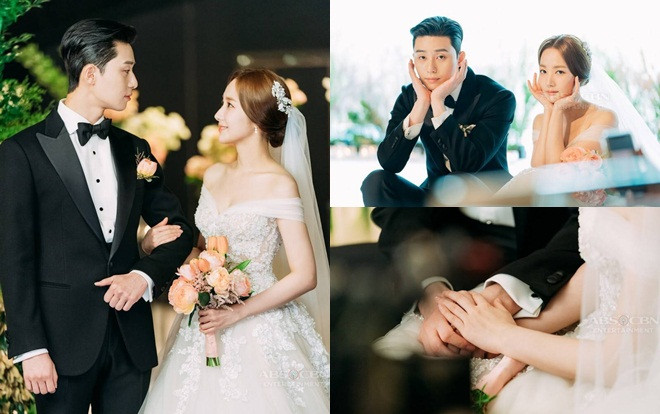 Lộ ảnh cưới độc quyền đẹp lung linh của Park Seo Joon và Park Min Young trong 'Thư ký Kim sao thế?' Ảnh 2