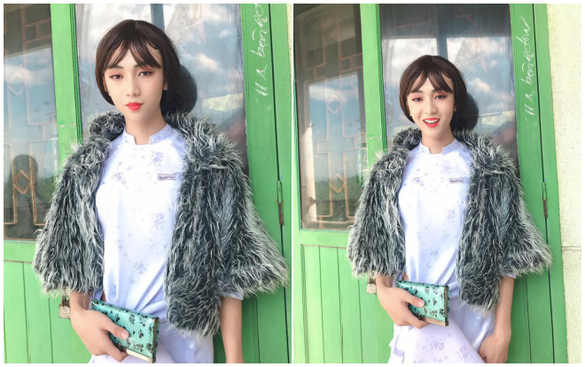 Nam sinh 'nổi bần bật' nhờ gương mặt baby, vóc dáng thanh mảnh khi giả gái đi thi văn nghệ Ảnh 2