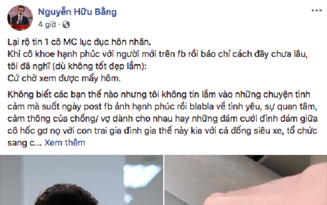Chia sẻ bất ngờ của MC Hữu Bằng khiến nhiều người nghĩ ngay đến MC Hoàng Linh và chồng sắp cưới Ảnh 2