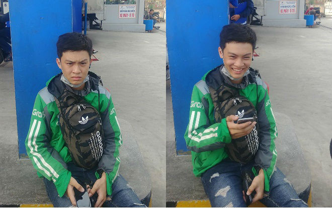 Xảy ra va chạm khiến ô tô hư hỏng đầu xe nhưng biểu cảm của tài xế Grab mới là điều khiến dân tình quan tâm Ảnh 2