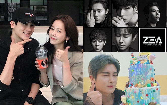'Chị đẹp' Han Ji Min và các thành viên ZE:A chúc mừng sinh nhật Park Hyung Sik Ảnh 2