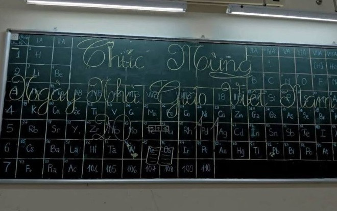 Độc đáo với màn trang trí chào mừng 20-11 tặng giáo viên chủ nhiệm dạy môn Hóa Ảnh 2