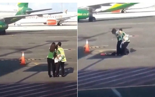 Trễ chuyến, người phụ nữ vượt hàng rào an ninh, chạy đuổi theo máy bay trên đường băng Ảnh 2
