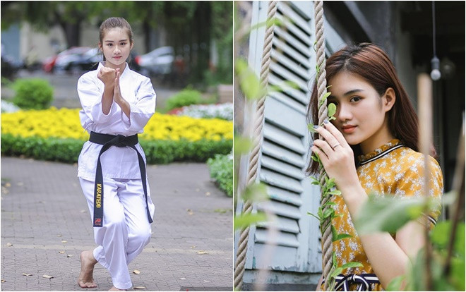 Gặp nữ sinh Đắk Nông đang 'chiếm sóng' cuộc thi Miss Hutech 2019 từng giành 25 huy chương môn Karatedo Ảnh 2