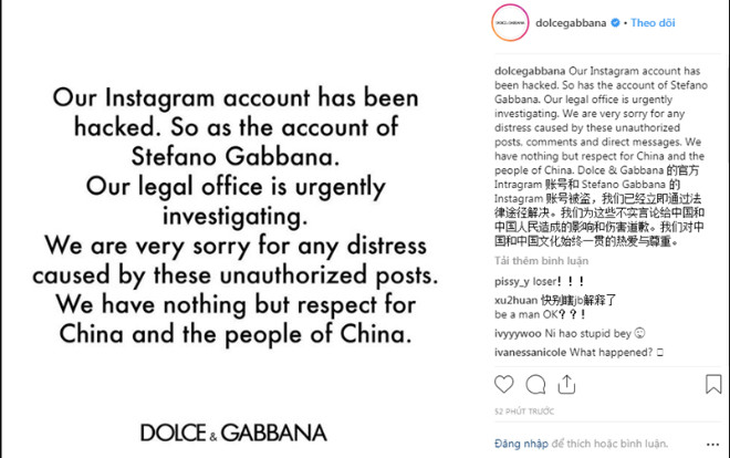 Dolce & Gabbana bị tẩy chay dữ dội vì kì thị văn hóa Châu Á Ảnh 2