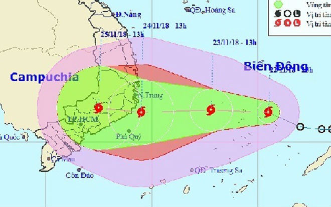 Áp thấp nhiệt đới mạnh lên thành cơn bão số 9 trên Biển Đông Ảnh 2