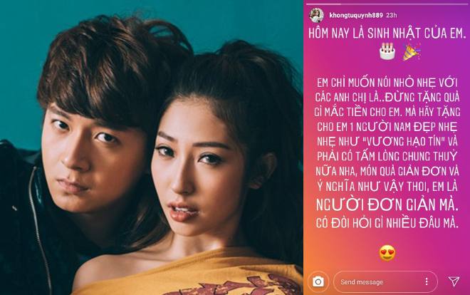 Khổng Tú Quỳnh chính thức lên tiếng chuyện rạn nứt tình cảm với Ngô Kiến Huy ngay trong ngày sinh nhật Ảnh 2