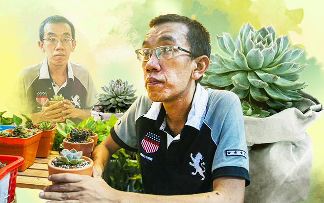 Chàng  trai u não bán sen đá kiếm tiền chữa bệnh: 'Nhìn sen đá kiên cường, tôi thấy mình nên sống nghị lực hơn' Ảnh 2