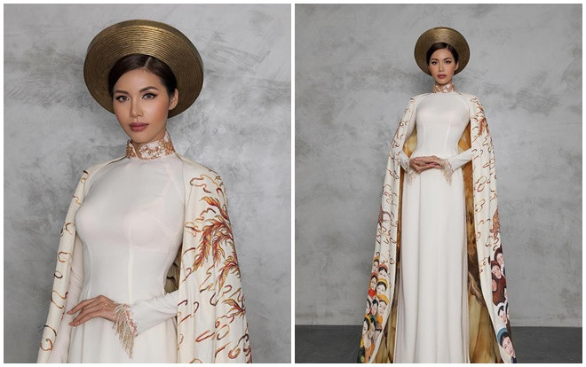 Minh Tú lựa chọn áo dài mang đậm văn hóa ‘con rồng cháu tiên’ đến Miss Supranational 2018 Ảnh 2