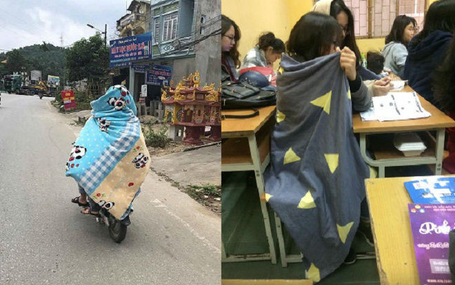 Trời quá lạnh để rời khỏi giường, đây là cách các cô cậu học trò chống chọi với thời tiết rét buốt khi đến trường Ảnh 2