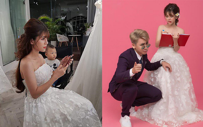 Rò rỉ ảnh cưới cực nhí nhố của vlogger Huy Cung, nhìn ảnh hậu trường đã thấy bà xã đẹp lung linh đúng chuẩn hot girl Ảnh 2