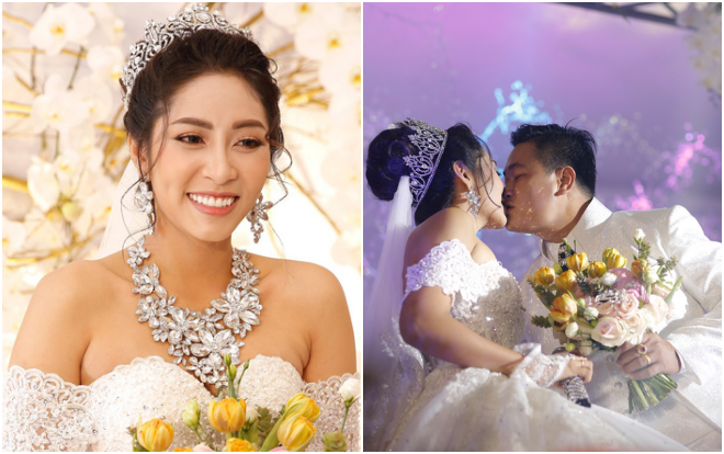 Hoa hậu Đại dương Đặng Thu Thảo không ngừng hôn chồng say đắm vào ngày cưới Ảnh 2