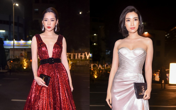 Chi Pu mặc đầm đỏ như hộp quà Noel, Đỗ Mỹ Linh ngọt ngào tinh tế hút hồn Ảnh 2