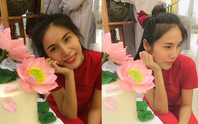 Bị fan 'đánh úp', Thủy Tiên xuất hiện với mặt mộc thổi nến đón sinh nhật tuổi 33 Ảnh 2