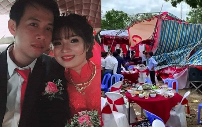 Dở khóc dở cười với cảnh đám cưới mùa mưa bão: chỗ vừa ăn cỗ vừa lội nước, người 'vỡ đầu' vì rạp đổ Ảnh 2