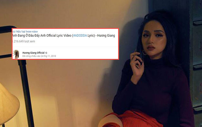 Hương Giang và chuyện đến MV Lyrics cũng không chịu 'buông tha' top trending Youtube Ảnh 2