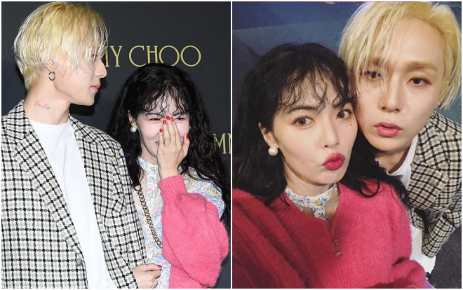 Lần đầu xuất hiện cùng nhau sau khi công khai hẹn hò, HyunA 'e ấp' bên E’Dawn tại sự kiện ở Gangnam Ảnh 2