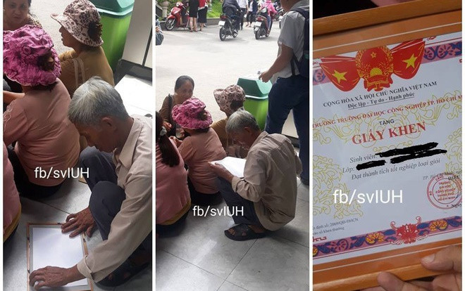 Con gái đạt tốt nghiệp loại giỏi, cha già nâng niu tấm bằng khen khiến ai nhìn cũng thấy nghẹn lòng! Ảnh 2