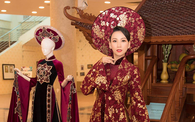 Áo dài nhung - gấm mang đậm hồn Việt lên ngôi mùa thu đông 2018 Ảnh 2