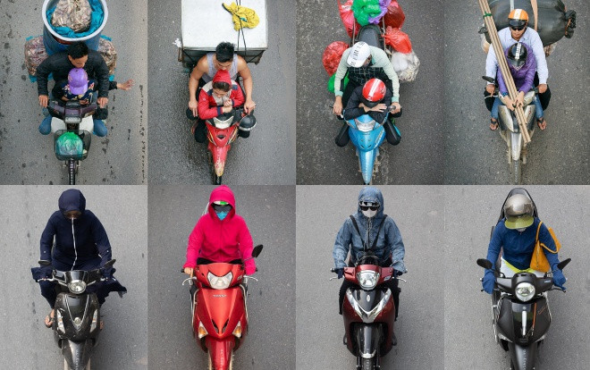 Những bộ tứ siêu đẳng: Hình ảnh bình dị về chiếc xe máy Hà Nội nhìn từ trên cao gây sốt cộng đồng mạng Ảnh 2