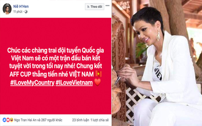 'Chinh chiến' phương xa, H'Hen Niê vẫn không quên gửi lời chúc đến U23 ở quê nhà Ảnh 2