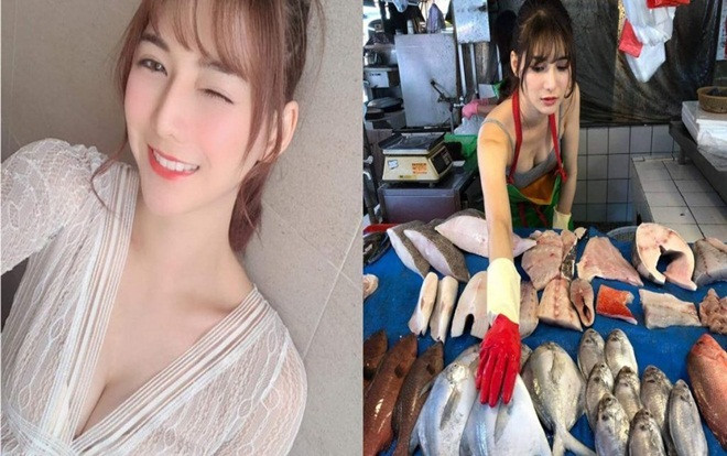 Cô nàng bán cá 'nỏng bỏng nhất' Đài Loan khiến dân tình 'phát sốt' Ảnh 2