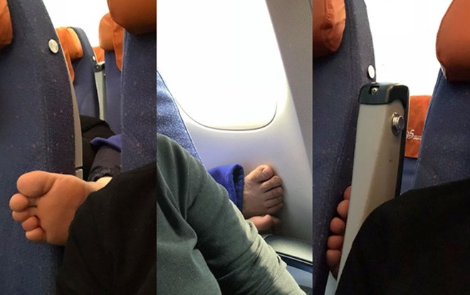 Cô gái trẻ bức xúc vì gặp hành khách vô ý thò chân lên phía trước khi đi máy bay, nhắc đi nhắc lại vẫn trơ mặt Ảnh 2