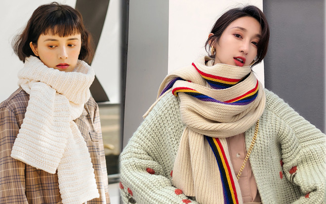 Mùa đông, người yêu có thể không có nhưng khăn len phải có vài chiếc! Ảnh 2