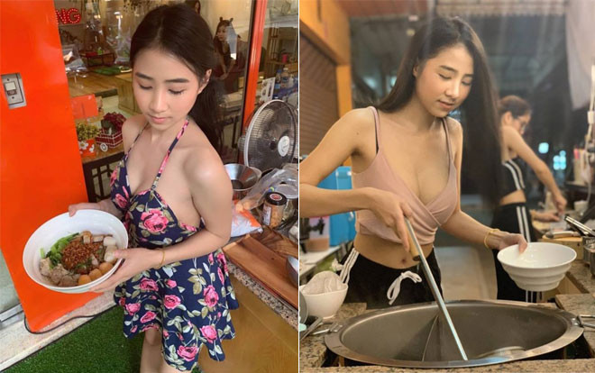 Cô chủ bán mỳ sở hữu thân hình nóng bỏng ở Thái Lan khiến dân tình 'phát sốt' Ảnh 2