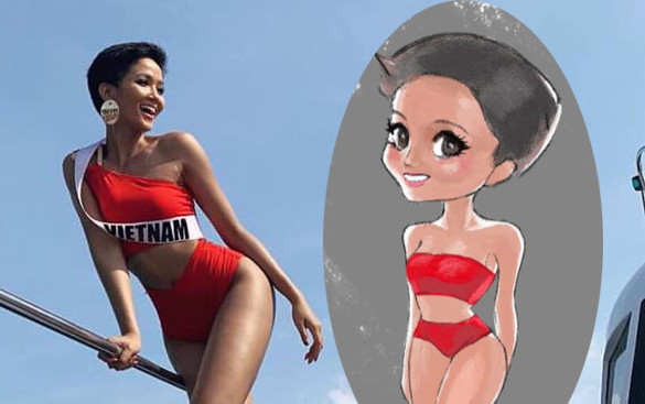 Muốn xỉu vì phiên bản Chibi quá nỗi xinh yêu của H'hen Niê Ảnh 2