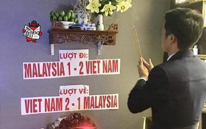 Hết cầu tổ tiên, người hâm mộ còn dùng thuyết âm dương ngũ hành để dự đoán kết quả trong trận chung kết AFF khiến dân mạng cười nghiêng ngả Ảnh 2