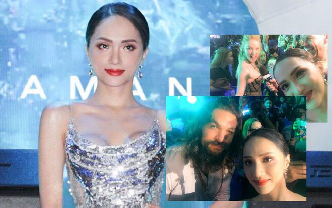 Hương Giang diện váy ánh kim lấp lánh chụp ảnh với Jason Momoa, đọ vẻ quyến rũ với Amber Heard Ảnh 2