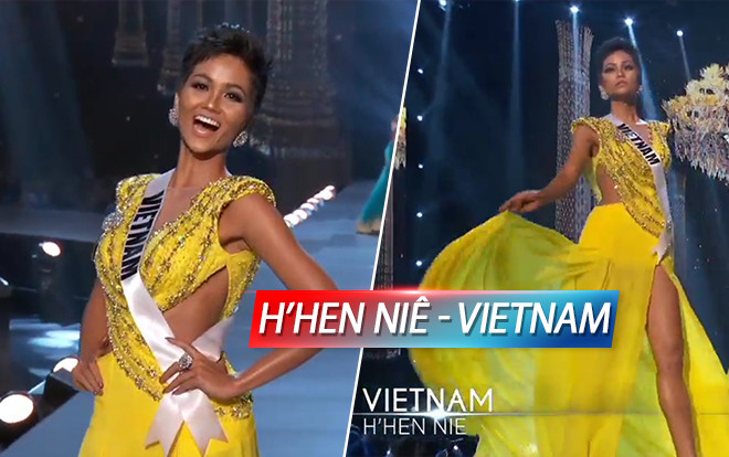 H'Hen Niê tung váy thi Trang phục dạ hội: Ngôi sao vàng Việt Nam 'chiếm trọn spotlight' Miss Universe Ảnh 2