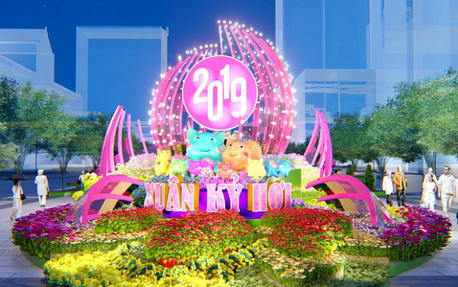 Đường hoa Nguyễn Huệ Tết Kỷ Hợi được thiết kế thế nào Ảnh 2