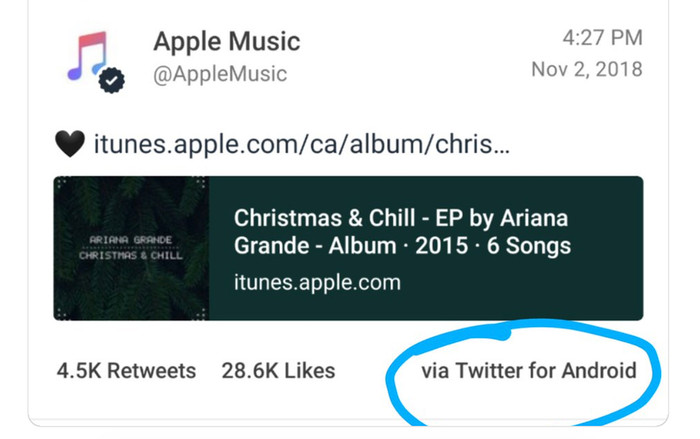 Apple bị bắt quả tang đăng bài lên Twitter bằng điện thoại Android Ảnh 2