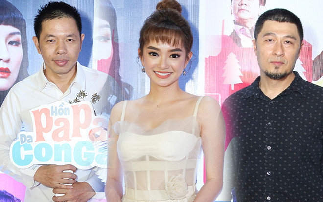 Thái Hòa - Charlie Nguyễn tái hợp, Kaity Nguyễn xuất hiện lộng lẫy tại họp báo 'Hồn Papa da con gái' Ảnh 2