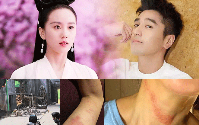 Diễn với dây cáp nguy hiểm như thế nào? Lưu Thi Thi suýt bị thắt cổ, Triệu Hựu Đình gãy xương sườn Ảnh 2