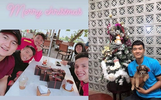 Giáng sinh muôn màu của các cầu thủ: Lâm Tây đẹp trai nhất hội, Đức Chinh lại vui vẻ cùng 'bạn mới' Ảnh 2