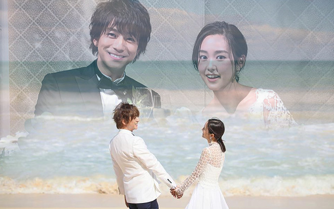 Đôi vợ chồng son Miura Shouhei và Kiritani Mirei tung ảnh cưới lãng mạn bên bờ biển và nhắn nhủ đến fan Ảnh 2