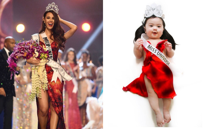 Cư dân mạng phát sốt vì thiên thần nhí cosplay Miss Universe 2018 - Catriona Gray Ảnh 2