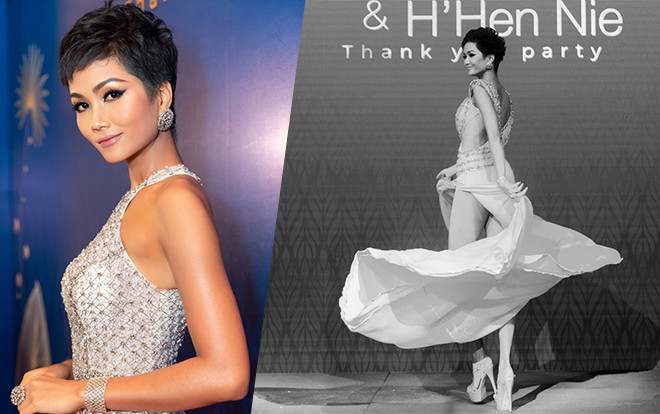 Clip: 'Hoa hậu Lọ lem' H'Hen Niê tái hiện màn xoay váy 'gây bão', cảm ơn bố mẹ 'dù có con gái cứng đầu' Ảnh 2