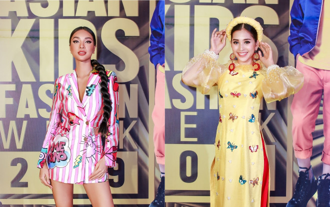 Hoa hậu Tiểu Vy diện áo dài, khăn đóng đọ dáng cùng 'beauty mom' Khả Trang Ảnh 2