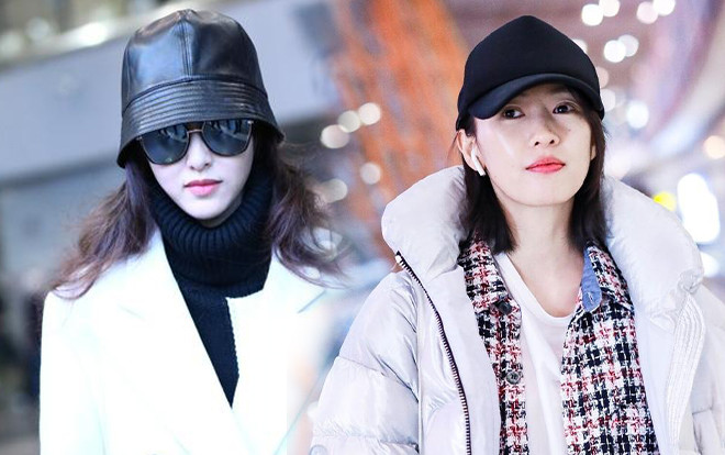 Ảnh sân bay Trung Quốc 27/12: Đường Yên lạnh như băng, Đồng Dao cười ngọt ngào thân thiện Ảnh 2