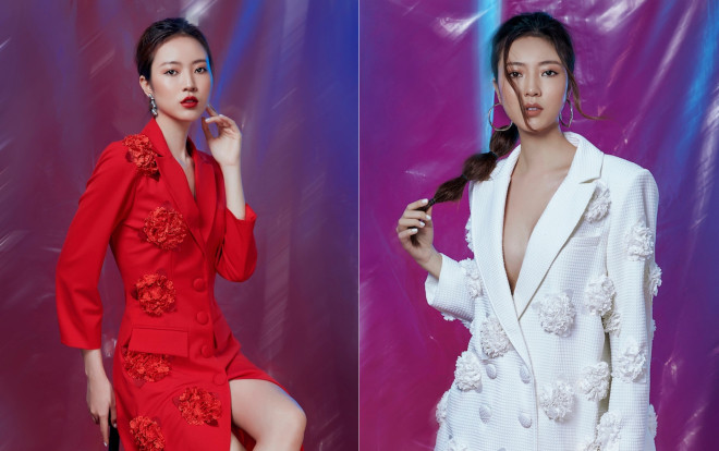 Siêu mẫu phong cách 2018 Ngọc Bích thả dáng cùng váy đính cả vườn hoa đón xuân Ảnh 2