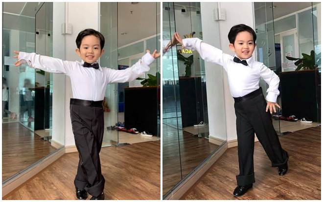 Con trai Khánh Thi - Phan Hiển nối nghiệp bố khoe bước nhảy điêu luyện Ảnh 2