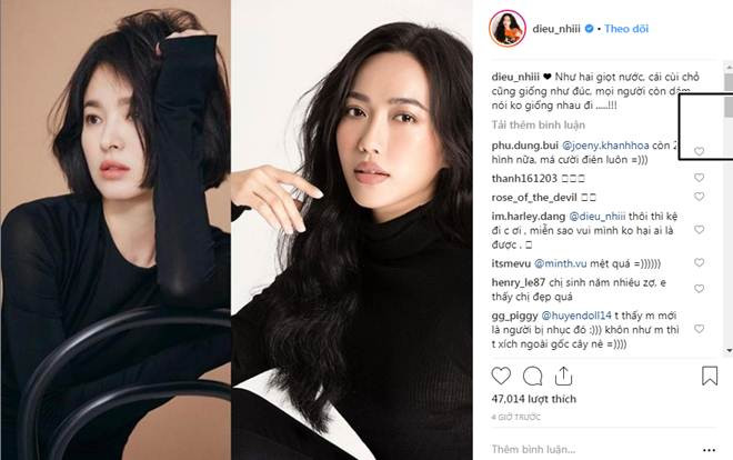 Hết Thu Trang đến lượt Diệu Nhi gây 'war' khi so kè nhan sắc của mình với Song Hye Kyo Ảnh 2