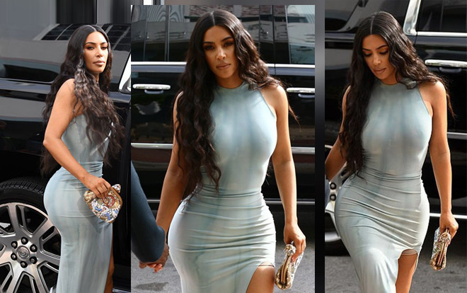 Kim Kardashian diện váy ôm sát đến ngạt thở lộ cả quần định hình Ảnh 2