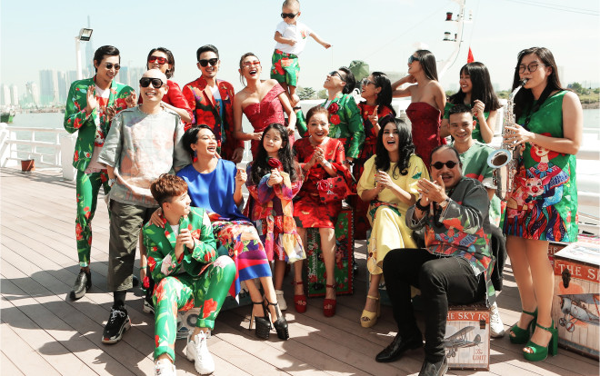 Công Quốc - Nhã Thi The Voice Kid cùng dàn nghệ sĩ gợi ý trang phục họa tiết đón Xuân Ảnh 2