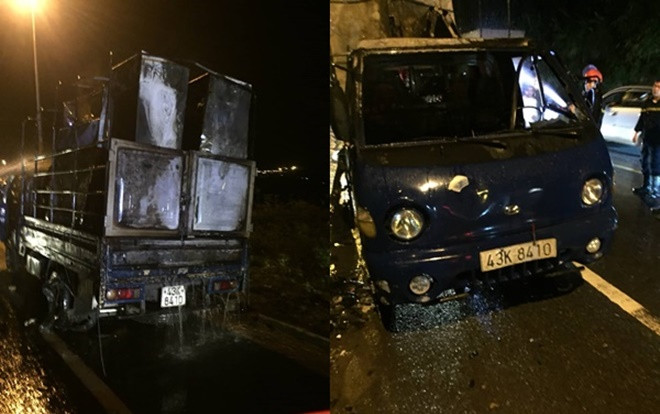 Ô tô bất ngờ bốc cháy ngùn ngụt trên đường dẫn vào hầm Hải Vân Ảnh 2